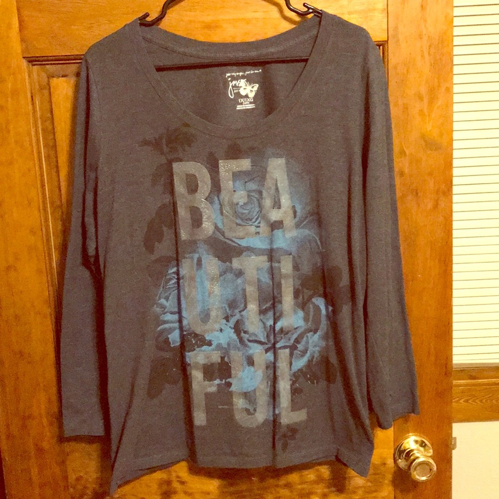BEAUTIFUL print rose long sleeve shirt